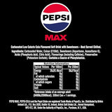 Pepsi Max No Sugar Cola Cans 24 x 330ml