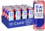 Dash Water Grapefruit - 12 x Grapefruit Flavoured Sparkling Spring Water - NO Sugar, NO Sweetener, NO Calories - Infused with Wonky Fruit (12 x 330ml cans)