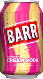 BARR since 1875, 24 Pack American Cream Soda, Zero No Sugar Sparkling Soft Drink with a Creamy Taste of American Cream Soda, "Fizzingly Fun" - 24 x 330ml Cans