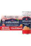 San Pellegrino Italian Sparkling Drinks Tastefully Light Sparkling Blood Orange Canned Soft Drink 12 x 330ml | 69 kCals per Can