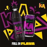 KA Caribbean Black Grape Fizzy Drinks - Traditional & Authentic Caribbean Jamaican Style Sparkling Drink - Soft Drinks Multipack - Black Grape Soda Drinks Bulk Pack - 12 x 500ml Bottles