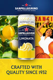 San Pellegrino Italian Sparkling Drinks Tastefully Light Sparkling Lemon Canned Soft Drink 12 x 330ml | 73k Cals per Can