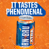 IRN-BRU XTRA, 24 Pack Zero No Sugar & Low Calorie Fizzy Drinks Multipack Cans with XTRA Taste - 24 x 330ml Cans