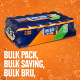 IRN-BRU XTRA, 24 Pack Zero No Sugar & Low Calorie Fizzy Drinks Multipack Cans with XTRA Taste - 24 x 330ml Cans