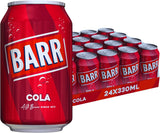 BARR since 1875, 24 Pack American Cream Soda, Zero No Sugar Sparkling Soft Drink with a Creamy Taste of American Cream Soda, "Fizzingly Fun" - 24 x 330ml Cans