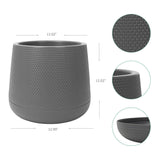 Embossment Plant Flower Pot (Round) - waseeh.com